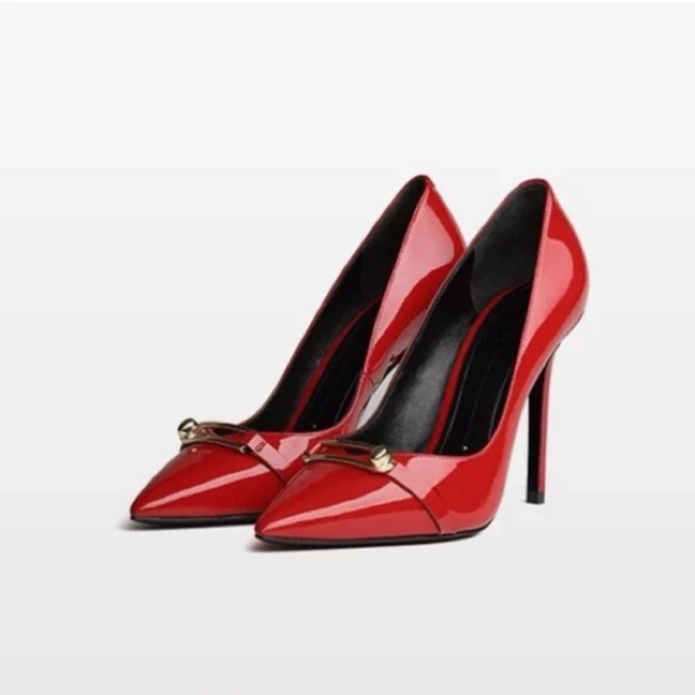 FASHION EVENING DRESS PUMPS STILETTOS COW LEATHER